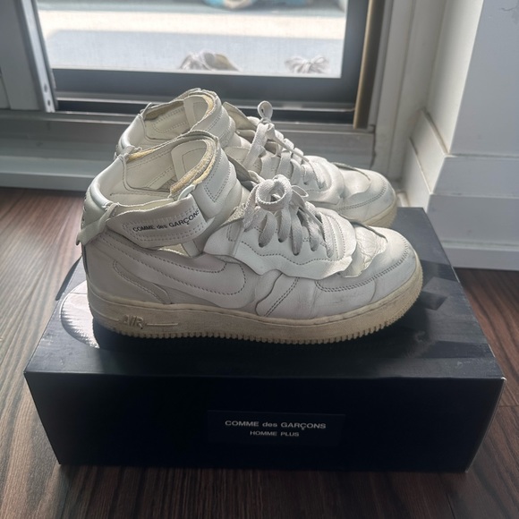 NIKE & CDG AF1 Air Force 1 white high top sneakers size US men6/women7.5 - Picture 3 of 8